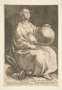 Dziewięć Muz: Urania, nr 9 z serii 9 autorstwa Hendrick Goltzius