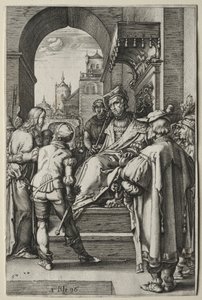 Męka: Chrystus przed Piłatem autorstwa Hendrick Goltzius