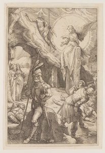 Zmartwychwstanie, z Pasji autorstwa Hendrick Goltzius