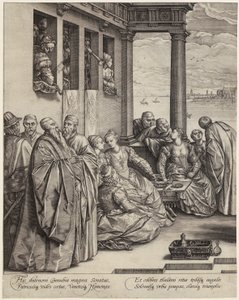Ślub wenecki [lewa połowa kartki] autorstwa Hendrick Goltzius