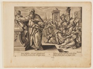 Męczeństwo św. Mateusza, z Męczeństwo Chrystusa i Apostołów autorstwa Hendrick Goltzius
