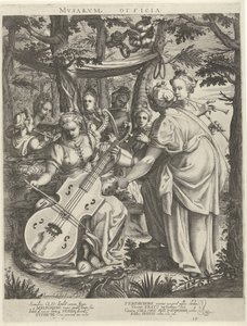 Koncert van de muzen op de Parnassus Biura Muz (tytuł na obiekcie)