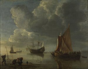 Spokojne morze, 1655-1657 autorstwa Hendrick Jacobsz. Dubbels