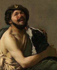 Laughing Bravo ze swoim psem Diogenesem, 1628.