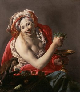 Bachantka z małpą, 1627