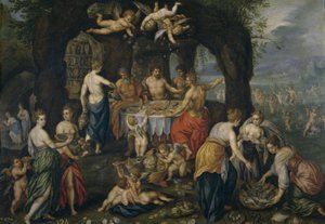Bankiet Achelousa autorstwa Hendrick de Clerck