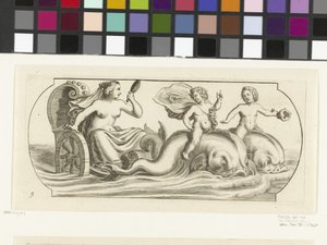 Amfitryt na rydwanie Nouveau Livre des Dieux et Deeßes De la Marine Bouckje of Sea Gods and Goddesses (tytuł serii)