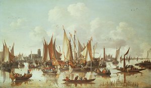 Holenderskie statki w porcie Dordrecht