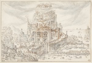 Wieża Babel autorstwa Hendrick van Cleve III