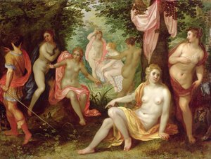 Diana i Acteon, 1608 (olej na miedzi)