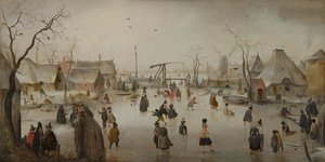 Sporty lodowe, ok. 1610 (olej na płycie)