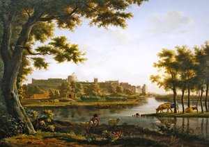 Widok na zamek Windsor z Eton