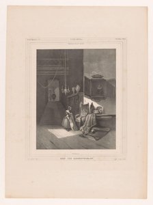 Kobieta we wnętrzu Intérieur du 17me siècle / Dawna rezydencja rycerska (tytuł na obiekcie) autorstwa Hendrik Frederik Sartor