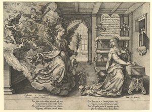 Zwiastowanie, 1594. autorstwa Hendrik Goltzius