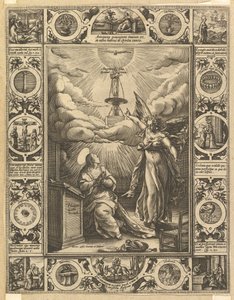 Ave Maria, z Alegorycznych scen z życia Chrystusa, z Alegorii chrześcijańskich i świeckich. autorstwa Hendrik Goltzius