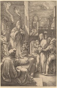 Chrystus przed Kajfaszem autorstwa Hendrik Goltzius
