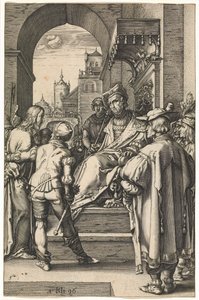 Chrystus przed Piłatem, po 1596 (rycina) autorstwa Hendrik Goltzius