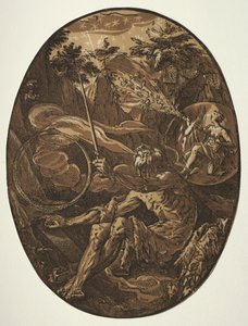 Demogorgon w Jaskini Wieczności, ok. 1930 1588. autorstwa Hendrik Goltzius