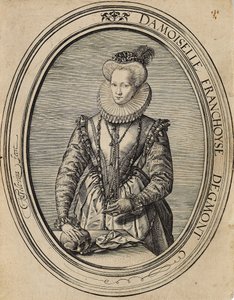 Franciszka Luksemburska, hrabina Gavre, Dame de Fiennes 1495-1557, 1580. autorstwa Hendrik Goltzius