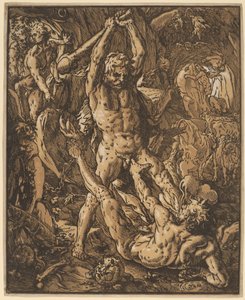 Herkules zabija Cacus autorstwa Hendrik Goltzius