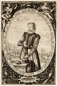 Josina Hamels, 1589 (tusz na papierze) autorstwa Hendrik Goltzius