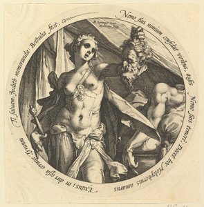 Judyta z Głową Holofernesa, ca. 1585. autorstwa Hendrik Goltzius