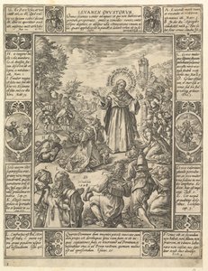 Levamen Onostrorum, z Alegorii wiary chrześcijańskiej, z Christian and Profane All..., 1604. autorstwa Hendrik Goltzius