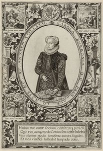 Portret Charlotte Burbon, 1581 autorstwa Hendrik Goltzius