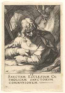 Św. Jakub Mniejszy, od Chrystusa, Apostołów i św. Pawła z Credo, ca. 1589. autorstwa Hendrik Goltzius