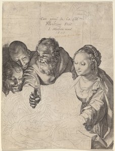 Adoracja pasterzy autorstwa Hendrik Goltzius