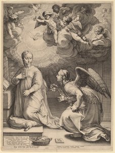 Zwiastowanie autorstwa Hendrik Goltzius
