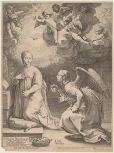 Zwiastowanie autorstwa Hendrik Goltzius