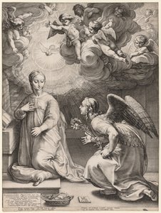 Zwiastowanie, 1594. autorstwa Hendrik Goltzius