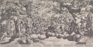 Święto Bogów na Weselu Kupidyna i Psyche, 1587., 1587. autorstwa Hendrik Goltzius