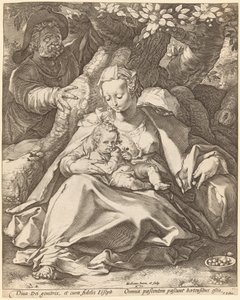 Święta Rodzina pod Wiśnią autorstwa Hendrik Goltzius