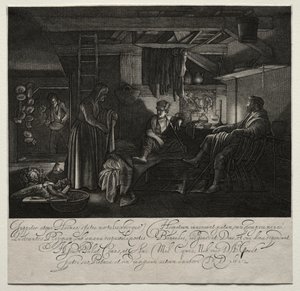 Jowisz i Merkury w Domu Filemona i Baucis autorstwa Hendrik Goudt