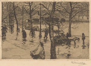 Kanał w deszczową pogodę autorstwa Hendrik Henrichs (signed by artist)