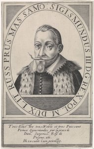 Portret Zygmunta III Wazy, króla Polski 1566-1632, 1608 autorstwa Hendrik Hondius the Elder
