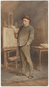 Portret Charlesa Rochessena w jego pracowni autorstwa Hendrik Jan Carel Linse