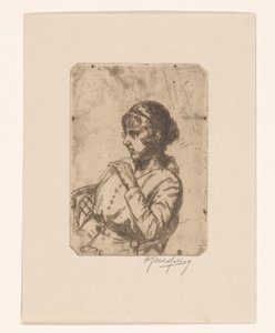 Kobieta na krześle autorstwa Hendrik Jan Wesseling (signed by artist)
