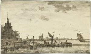 Widok na port na Oude Hooft w Rotterdamie
