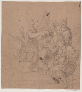 Abraham i Melchizedek. (Księga Rodzaju, 14, 17 i n.)