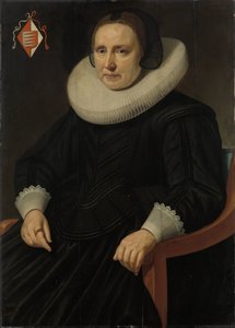 Portret Sary Sweerts de Weert, drugiej żony Antoniusa Antonidesa van der Linden autorstwa Hendrik Meerman