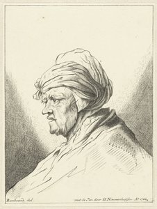 Popiersie starej kobiety, po lewej autorstwa Hendrik Nieuwenhuysen