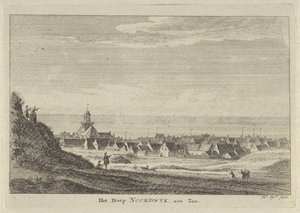Widok Noordwijk aan Zee Wioska Noordwijk aan Zee (tytuł na obiekcie) autorstwa Hendrik Spilman