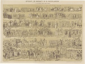 Procesja Nassau w Holandii. (1 września 1888, Amsterdam.) (tytuł na obiekcie) autorstwa Hendrik Verlint