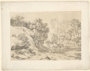 Wóz z sianem na drodze Tentamina Lithographica (tytuł serii) Włoskie pejzaże (tytuł serii)