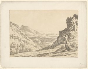 Ruina z widokiem Tentamina Lithographica (tytuł serii) Włoskie pejzaże (tytuł serii)