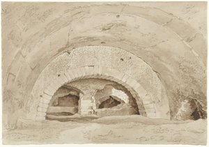 Tak zwane stajnie Mecenasa w Tivoli Krypty rzymskich ruin autorstwa Hendrik Voogd