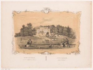 Widok na posiadłość Sonsbeek Sonsbeek (niedaleko Arnhem) (tytuł na obiekcie) Arnhem (tytuł serii na obiekcie)